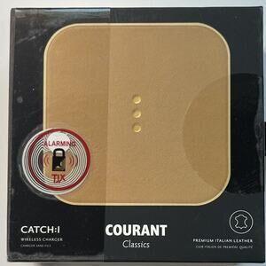 Courant Classiscs Wireless Charger Catch:1 Italian LEATHER, Saddle Tan/Brown